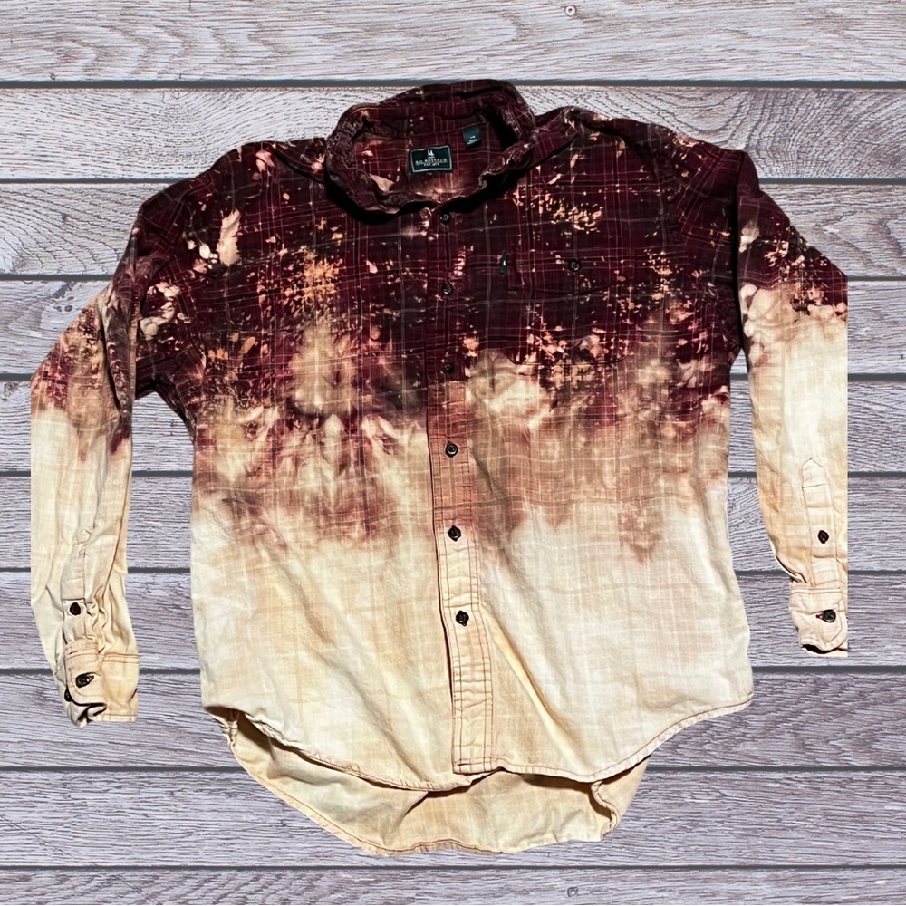 Bleached distressed flannel